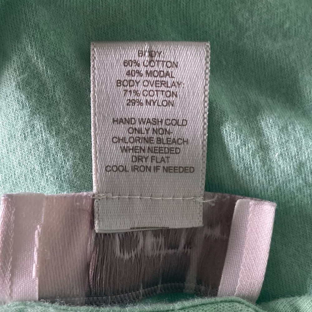 LOFT Mint Green Lace Front Cap Sleeve Shirt Blouse Size XS Petite - Picture 6 of 6